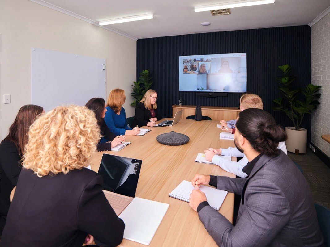 The Clear Path Accounting team in a meeting
